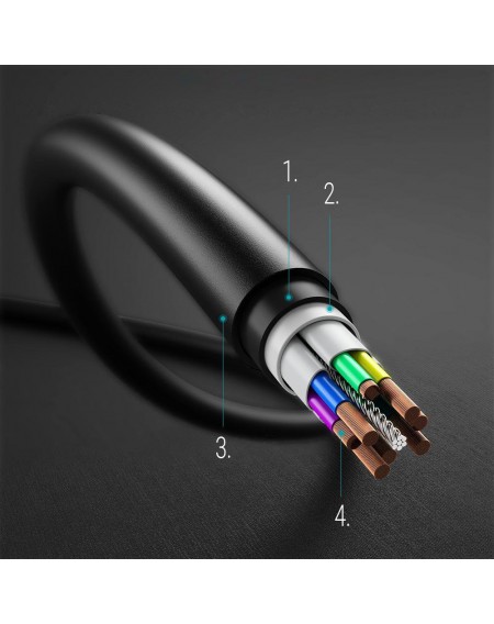 Choetech USB Type C - USB Type C cable 3A 3m black (CC0004)