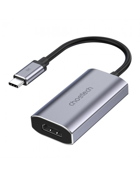 Choetech unidirectional cable adapter USB Type C (Male) to HDMI (Female) 8K@60Hz gray (HUB-H16)