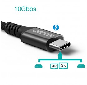 Choetech cable quick charge USB Type C - USB Type C 3.2 Gen 2 100W Power Delivery 2m black (XCC-1007)
