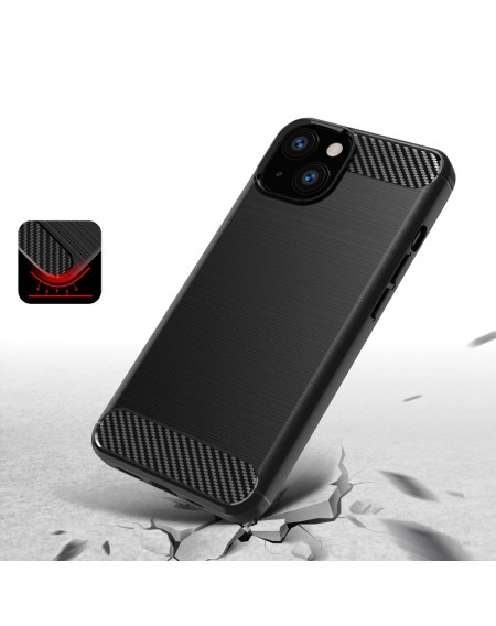 Carbon Case flexible cover for iPhone 13 black