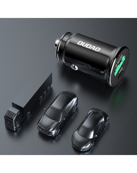 Dudao Fast USB Type C PD / USB Car Charger QC3.0 3A Black (R3PRO)