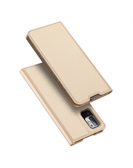 Dux Ducis Skin Pro Bookcase type case for Xiaomi Redmi Note 10 5G / Poco M3 Pro golden