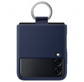 Samsung Ring Silicone Cover Case Cover for Samsung Galaxy Z Flip 3 Hanging Case Navy Blue (EF-PF711TNEGWW)