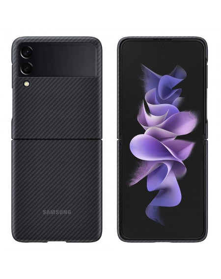 Samsung Aramid Cover case for Samsung Galaxy Z Flip 3 case carbon black (EF-XF711SBEGWW)