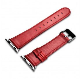 iCarer Leather Vintage wristband genuine leather strap for Watch 3 38mm / Watch 2 38mm / Watch 1 38mm red (RIW117-RD（38）)