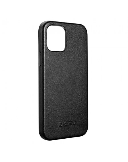 iCarer Case Leather genuine leather case for iPhone 12 mini black (WMI1215-BK) (MagSafe compatible)