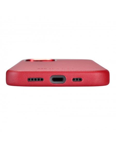 iCarer Case Leather genuine leather case for iPhone 12 Pro / iPhone 12 red (WMI1216-RD) (MagSafe compatible)