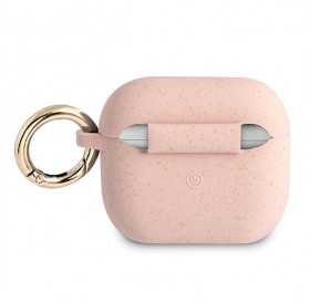 Guess GUA3SGGEP AirPods 3 cover różowy/pink Silicone Glitter
