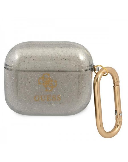 Guess GUA3UCG4GK AirPods 3 cover czarny/black Glitter Collection