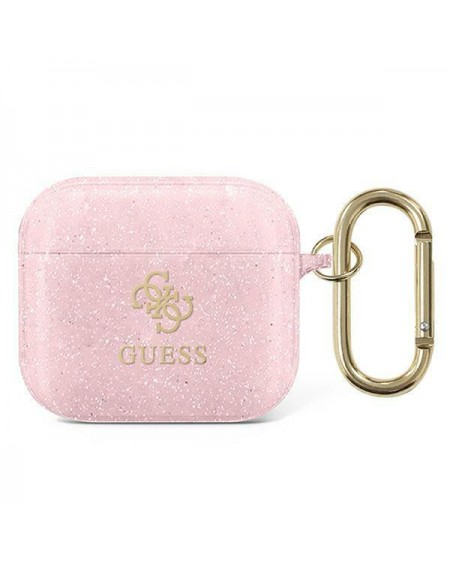 Guess GUA3UCG4GP AirPods 3 cover różowy/pink Glitter Collection