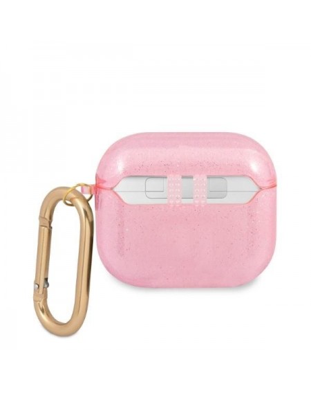 Guess GUA3UCG4GP AirPods 3 cover różowy/pink Glitter Collection