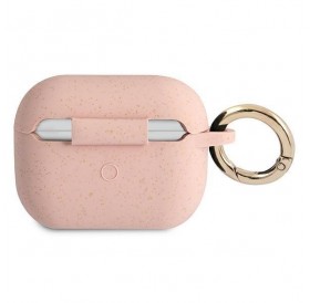 Guess GUAPSGGEP AirPods Pro cover różowy/pink Silicone Glitter