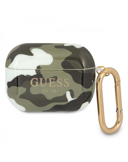 Guess GUAPUCAMA AirPods Pro cover zielony/khaki Camo Collection