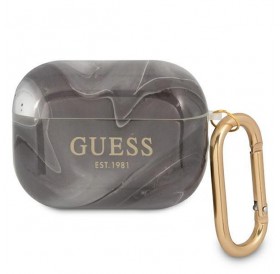 Guess GUAPUNMK AirPods Pro cover czarny/black Marble Collection