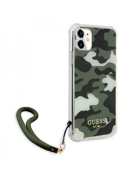 Guess GUHCN61KSARKA iPhone 11 6,1" / Xr zielony/khaki hardcase Camo Collection