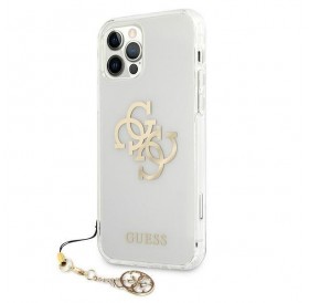 Guess GUHCP12LKS4GGO iPhone 12 Pro Max 6,7" Transparent hardcase 4G Gold Charms Collection