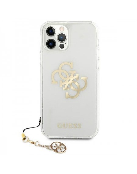 Guess GUHCP12LKS4GGO iPhone 12 Pro Max 6,7" Transparent hardcase 4G Gold Charms Collection