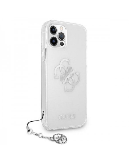 Guess GUHCP12LKS4GSI iPhone 12 Pro Max 6,7" Transparent hardcase 4G Silver Charms Collection