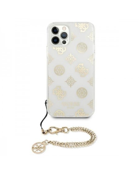 Guess GUHCP12LKSPEGO iPhone 12 Pro Max 6,7" złoty/gold hardcase Peony Chain Collection