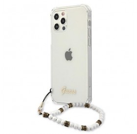 Guess GUHCP12MKPSWH iPhone 12/12 Pro 6,1" Transparent hardcase White Pearl