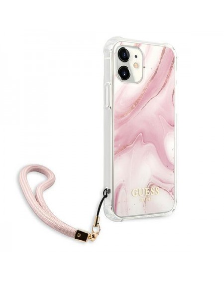 Guess GUHCP12SKSMAPI iPhone 12 mini 5,4" różowy/pink hardcase Marble Collection