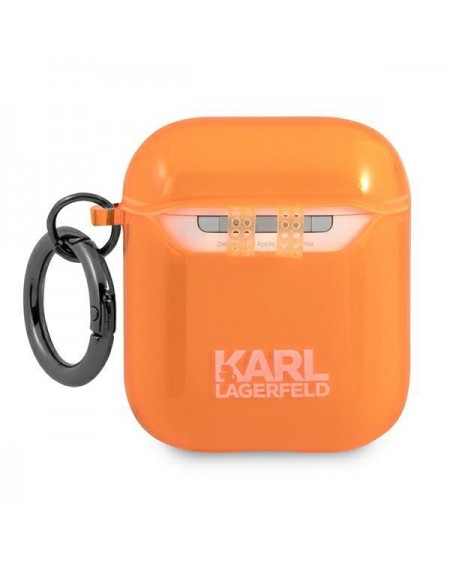 Karl Lagerfeld KLA2UCHFO AirPods cover pomarańczowy/orange Choupette