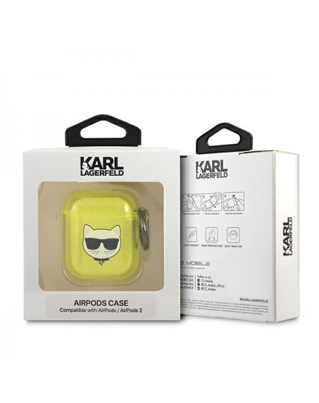 Karl Lagerfeld KLA2UCHFY AirPods cover żółty/yellow Choupette