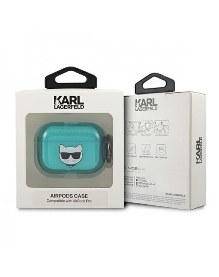 Karl Lagerfeld KLAPUCHFL AirPods Pro cover niebieski/blue Choupette