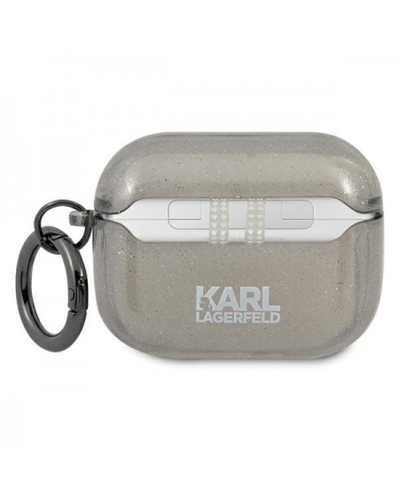 Karl Lagerfeld KLAPUCHGK AirPods Pro cover czarny/black Glitter Choupette