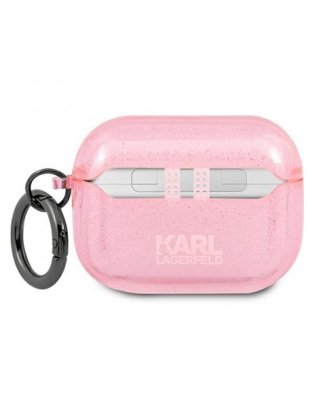 Karl Lagerfeld KLAPUCHGP AirPods Pro cover różowy/pink Glitter Choupette