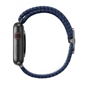 UNIQ pasek Aspen Apple Watch 40/38/41mm Series 4/5/6/7/8/SE/SE2 Braided niebieski/oxford blue