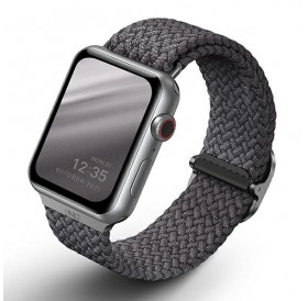 UNIQ pasek Aspen Apple Watch 44/42/45mm Series 4/5/6/7/8/SE/SE2 Braided szary/granite grey
