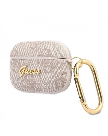 Guess GUAP4GSMP AirPods Pro cover różowy/pink 4G Script Metal Collection