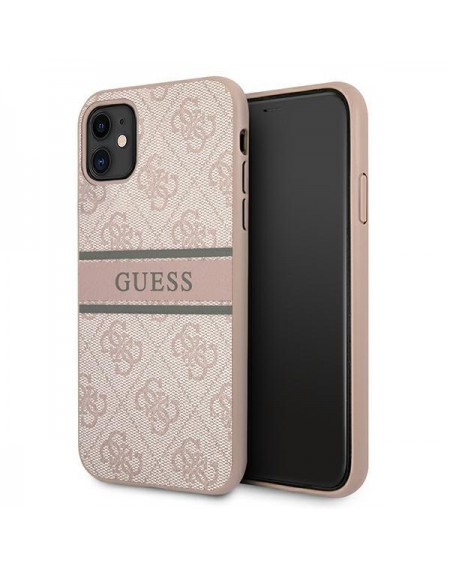 Guess GUHCN614GDPI iPhone 11 6,1" / Xr różowy/pink hardcase 4G Stripe