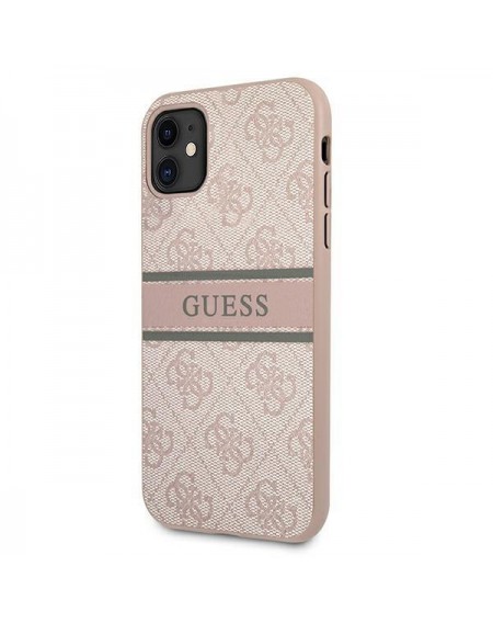 Guess GUHCN614GDPI iPhone 11 6,1" / Xr różowy/pink hardcase 4G Stripe