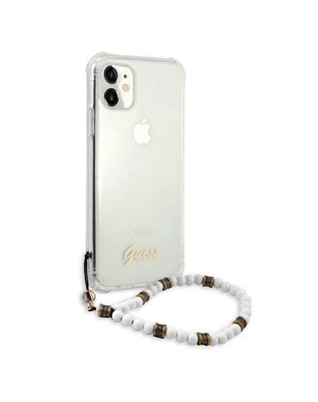 Guess GUHCN61KPSWH iPhone 11 6,1" / Xr Transparent hardcase White Pearl