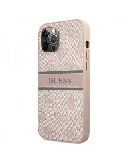 Guess GUHCP12L4GDPI iPhone 12 Pro Max 6,7" różowy/pink hardcase 4G Stripe