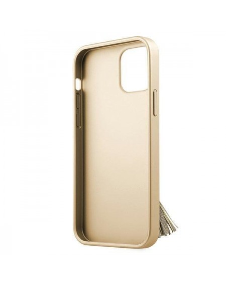 Guess GUHCP12MRSSABE iPhone 12/12 Pro 6,1" beige/beżowy hardcase Saffiano with ring stand