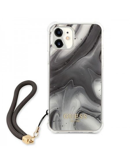 Guess GUHCP12SKSMAGR iPhone 12 mini 5,4" szary/grey hardcase Marble Collection