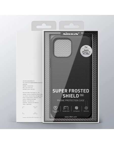 Nillkin Super Frosted Shield Pro durable case cover for iPhone 13 Pro Max blue