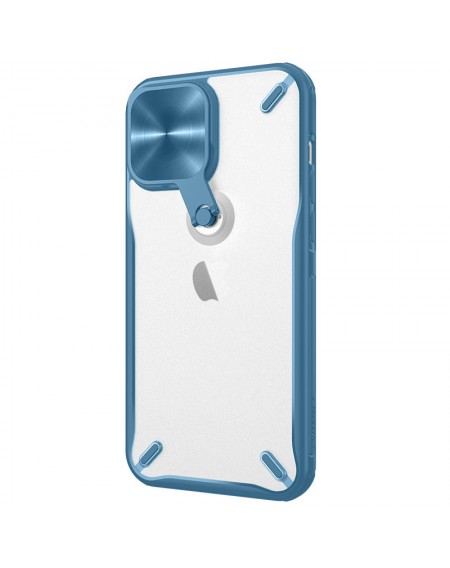 Nillkin Cyclops Case A durable case with a camera cover and a foldable stand for iPhone 13 Pro blue
