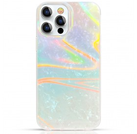 Kingxbar Shell Series luxury elegant phone case for iPhone 13 Pro pearl-blue