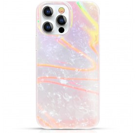 Kingxbar Shell Series luxury elegant phone case for iPhone 13 Pro pearl-pink