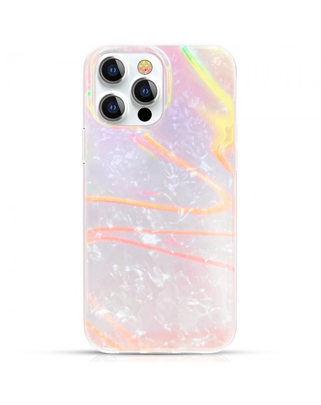 Kingxbar Shell Series luxury elegant phone case for iPhone 13 Pro pearl-pink