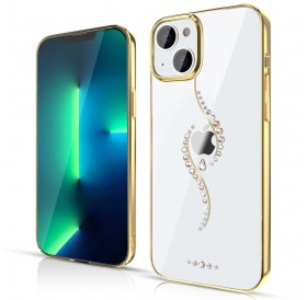 Kingxbar Sky Series luxury case with Swarovski crystals for iPhone 13 gold (Guard)