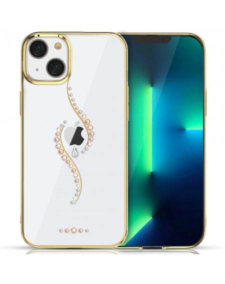 Kingxbar Sky Series luxury case with Swarovski crystals for iPhone 13 Pro Max gold (Guard)