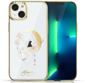 Kingxbar Moon Series luxury case with Swarovski crystals for iPhone 13 gold (Butterfly)