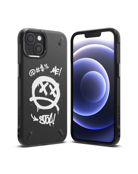 Ringke Onyx Design Durable TPU Case Cover for iPhone 13 black (Graffiti) (OD546E233)