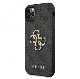 Guess GUHCN584GMGGR iPhone 11 Pro szary/grey hardcase 4G Big Metal Logo