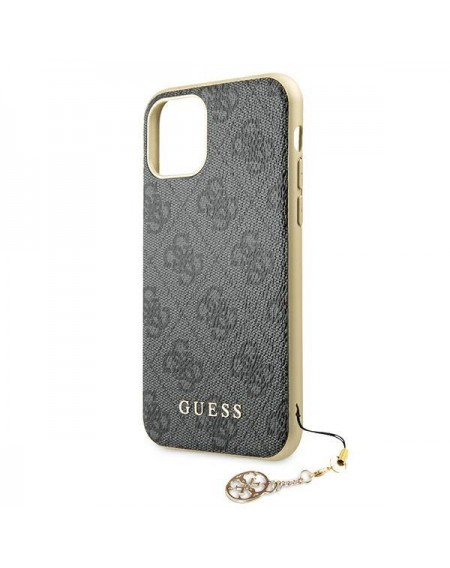 Guess GUHCN61GF4GGR iPhone 11 6,1" / Xr grey/szary hard case 4G Charms Collection